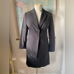 Calvin Klein Black Skirt Suit - Tailored Blazer & Pencil Skirt